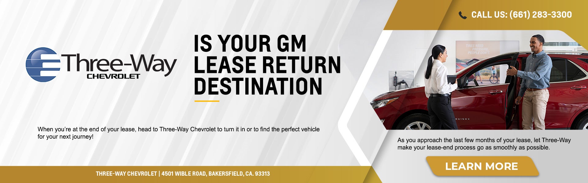 Three-Way Chevrolet is your lease return destination
